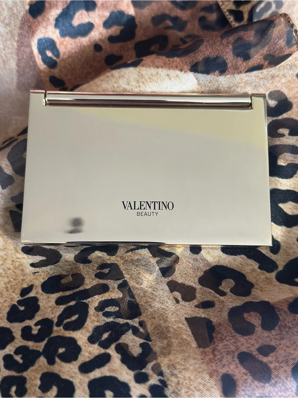 Valentino Beauty Gold & Silver Mirror & Makeup Compact New
